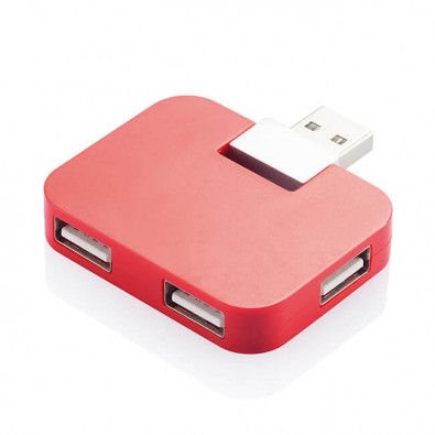 Reise-USB Hub Rot