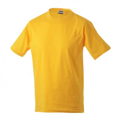 Original James & Nicholson Rundhals T-Shirt für Herren Gelb | L Original James & Nicholson Rundhals T-Shirt für Herren Gelb | L