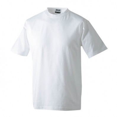 Original James & Nicholson Rundhals T-Shirt für Herren Weiß | M