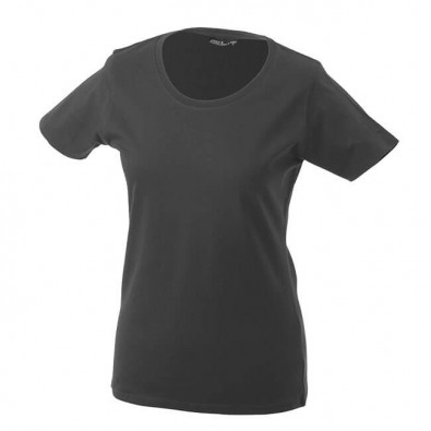 Original James & Nicholson Rundhals T-Shirt für Damen Grafit | S