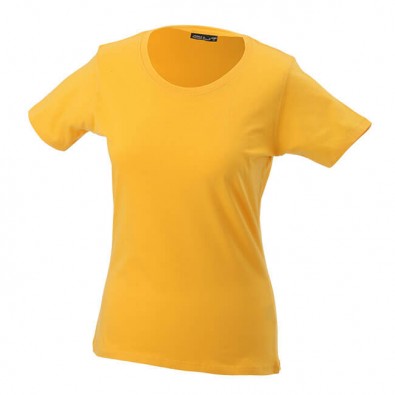 Original James & Nicholson Rundhals T-Shirt für Damen Gelb | S Original James & Nicholson Rundhals T-Shirt für Damen Gelb | S