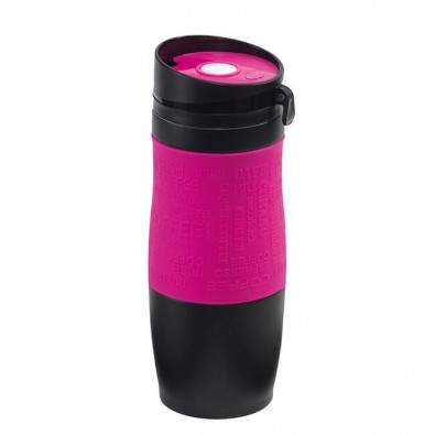 Metall-Isolierbecher Grip Schwarz-Pink Metall-Isolierbecher Grip Schwarz-Pink