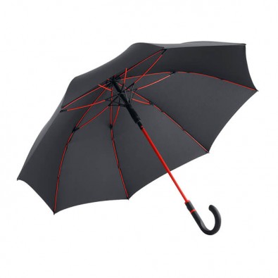 Fare® Automatik-Stockschirm Windproof Anthrazit-Rot