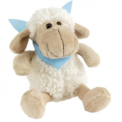 Plüsch-Tiere Fluffy Schaf Halstuch hellblau