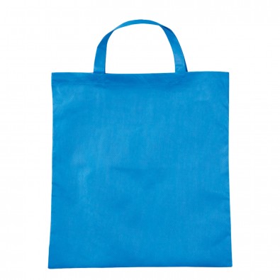 Vliestasche Textile mit kurzen Henkeln Hellblau Vliestasche Textile mit kurzen Henkeln Hellblau