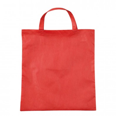 Vliestasche Textile mit kurzen Henkeln, Rot Vliestasche Textile mit kurzen Henkeln, Rot