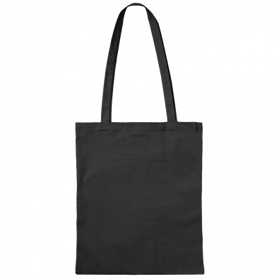 Baumwolltasche mit langen Henkeln, Schwarz Baumwolltasche mit langen Henkeln, Schwarz