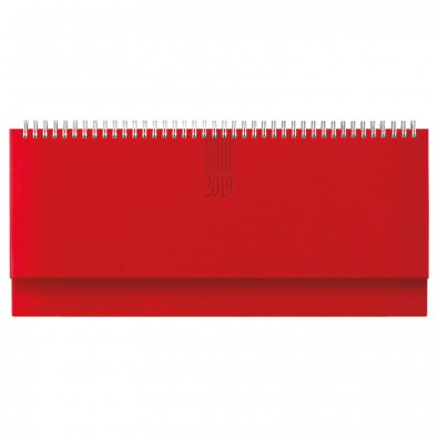 Querkalender Trend Line 2019 Rot