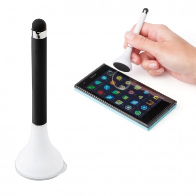 Displayreiniger mit Touch-Kugelschreiber, Schwarz Displayreiniger mit Touch-Kugelschreiber, Schwarz
