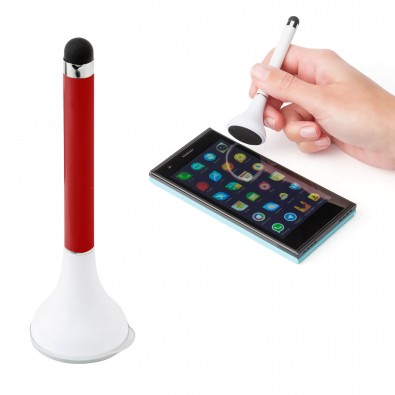 Displayreiniger mit Touch-Kugelschreiber, Rot Displayreiniger mit Touch-Kugelschreiber, Rot