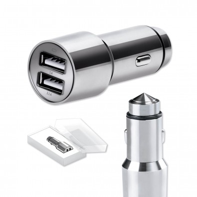 CarCharger mit Notfallhammer Steel