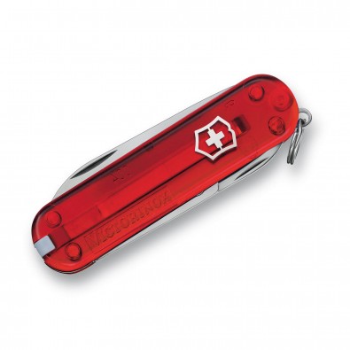 Original Victorinox Taschenmesser Rally, 9 Funktionen, Rot-Transparent Original Victorinox Taschenmesser Rally, 9 Funktionen, Rot-Transparent