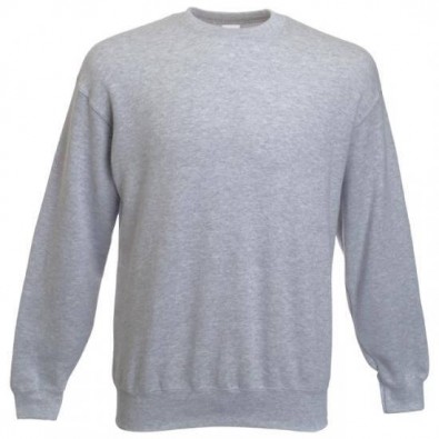 Original Fruit of the Loom® Set-In Sweat-Shirt, Grau/Melliert, M Original Fruit of the Loom® Set-In Sweat-Shirt, Grau/Melliert, M