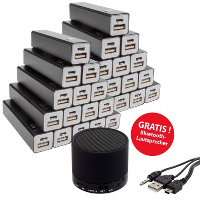 Powerbank Spar-Set, 31-tlg. Schwarz