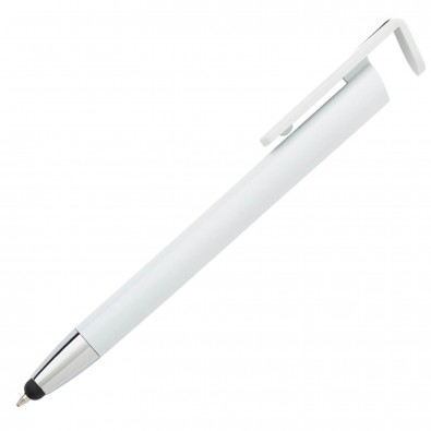 Touch-Pen mit Handyhalterung, Weiß Touch-Pen mit Handyhalterung, Weiß