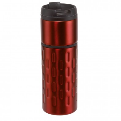 Metall-Isolierbecher Modern Rot-Metallic Metall-Isolierbecher Modern Rot-Metallic