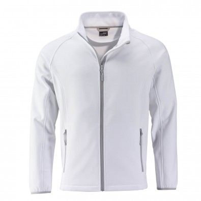Original James Nicholson Softshell-Jacke Promo, Herren, Weiß, M Original James Nicholson Softshell-Jacke Promo, Herren, Weiß, M