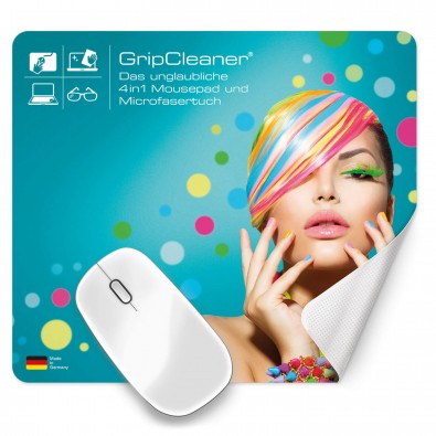 4in1 Microfaser-Mousepad GripCleaner, Eckig, 20 x 23 cm 4in1 Microfaser-Mousepad GripCleaner, Eckig, 20 x 23 cm
