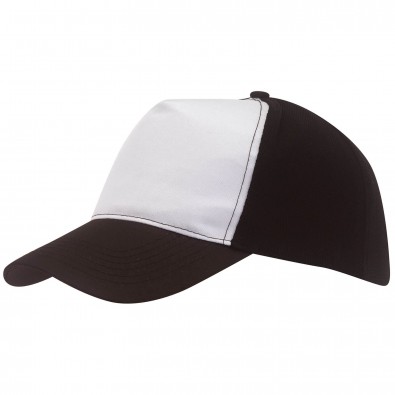 5-Panel-Cap Breezy Schwarz/Weiß