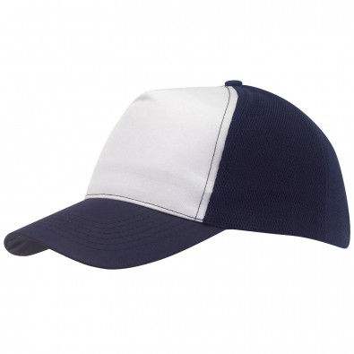 5-Panel-Cap Breezy Marineblau/Weiß