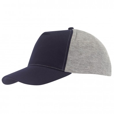 5-Panel-Cap Trend Dunkelblau/Grau