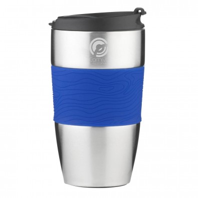 Thermobecher Royal, Silber/Blau Thermobecher Royal, Silber/Blau