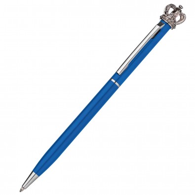 Metall-Kugelschreiber Crown, Blau Metall-Kugelschreiber Crown, Blau