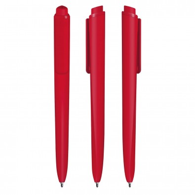 Druckkugelschreiber Premec Torsion, farbiger Clip, Rot Druckkugelschreiber Premec Torsion, farbiger Clip, Rot