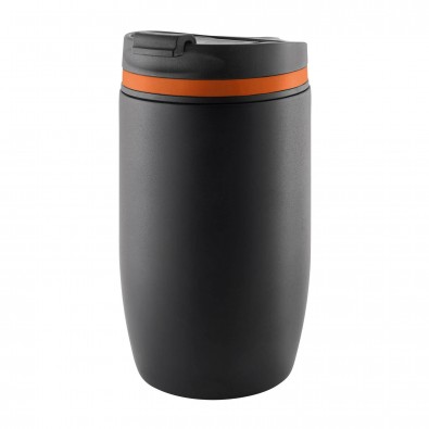 Thermobecher Cup to go Schwarz/Orange