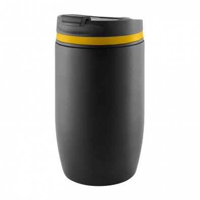 Thermobecher Cup to go Schwarz/Gelb