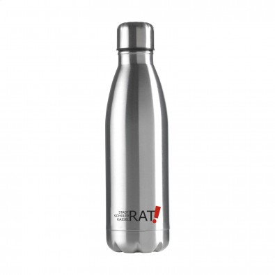 Edelstahl Trinkflasche Design 500ml, Silber Edelstahl Trinkflasche Design 500ml, Silber