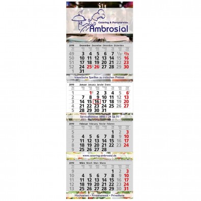 Block-Wandkalender mit Wire-O-Bindung 4 Block Kalender