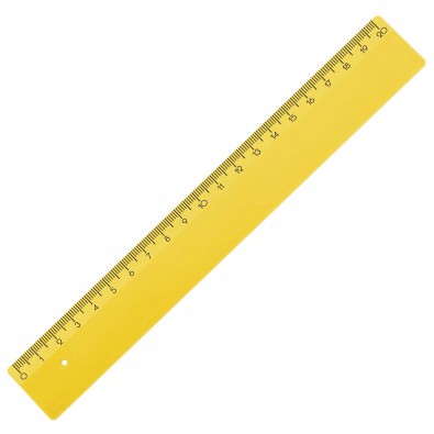 Kunstoff-Lineal 20cm, Gelb Kunstoff-Lineal 20cm, Gelb
