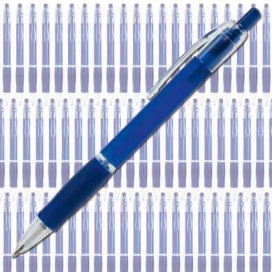 Werbe-Set: 400 Kugelschreiber Atlantis Streuartikel Blau/Frosted