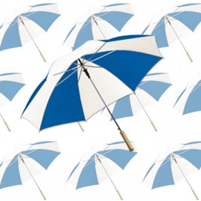 Werbe-Set: 36 Regenschirme, Weiß/Blau Werbe-Set: 36 Regenschirme, Weiß/Blau