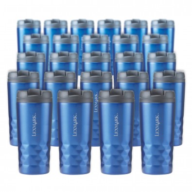 Werbe-Sparset Thermobecher, 24-tlg. Blau-Metallic Werbe-Sparset Thermobecher, 24-tlg. Blau-Metallic