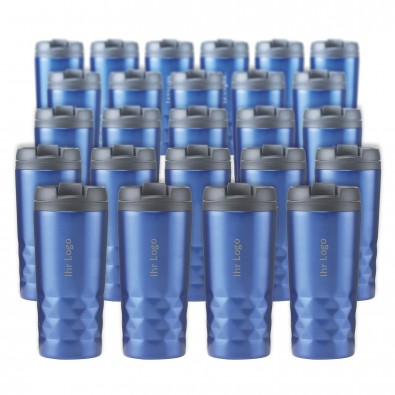 Werbe-Sparset Thermobecher, 24-tlg., Blau-Metallic Werbe-Sparset Thermobecher, 24-tlg., Blau-Metallic