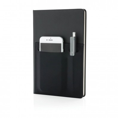 DIN A5 Deluxe Notizbuch mit Fächern, schwarz DIN A5 Deluxe Notizbuch mit Fächern, schwarz