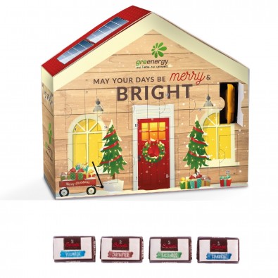 Adventskalender Haus, inkl. Druck, Sarotti Schokotäfelchen Adventskalender Haus, inkl. Druck, Sarotti Schokotäfelchen