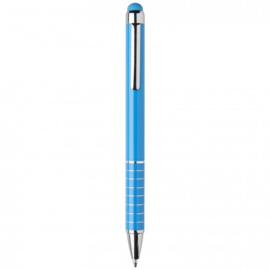 Aluminium glasierter Kugelschreiber, blau Aluminium glasierter Kugelschreiber, blau