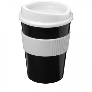 Americano® Medio 300 ml Becher mit Schutzring, schwarz,weiss Americano® Medio 300 ml Becher mit Schutzring, schwarz,weiss