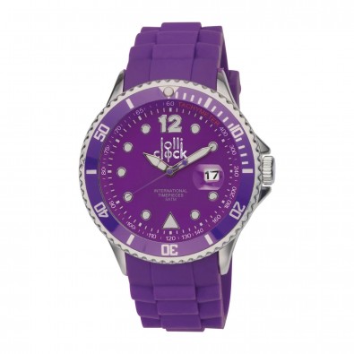 Armbanduhr LOLLICLOCK-CHROME DATE, lila Armbanduhr LOLLICLOCK-CHROME DATE, lila