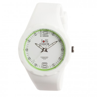 Armbanduhr LOLLICLOCK-FRESH, weiß / hellgrün Armbanduhr LOLLICLOCK-FRESH, weiß / hellgrün