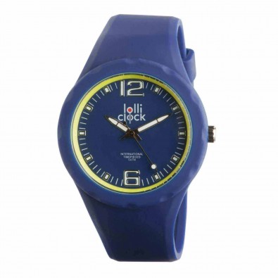Armbanduhr LOLLICLOCK-FRESH, blau/gelb Armbanduhr LOLLICLOCK-FRESH, blau/gelb