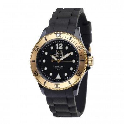 Armbanduhr LOLLICLOCK XVI, schwarz/gold Armbanduhr LOLLICLOCK XVI, schwarz/gold