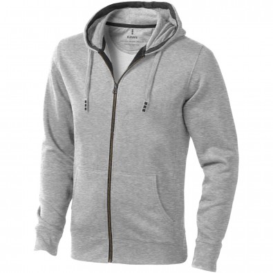 ELEVATE Herren Kapuzensweatjacke Arora, grau meliert, XL ELEVATE Herren Kapuzensweatjacke Arora, grau meliert, XL