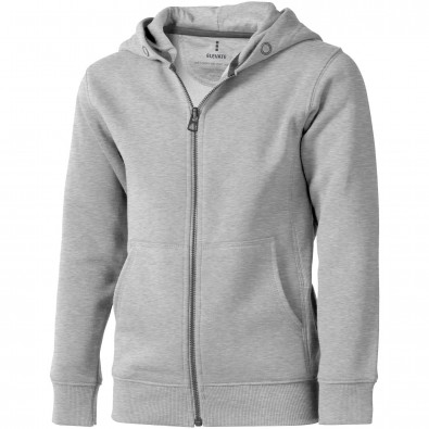 Arora Kapuzensweatjacke für Kinder, grau meliert, 104 Arora Kapuzensweatjacke für Kinder, grau meliert, 104
