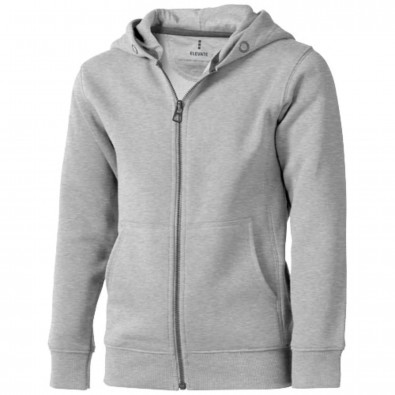 Arora Kapuzensweatjacke für Kinder, grau meliert, 104 Arora Kapuzensweatjacke für Kinder, grau meliert, 104