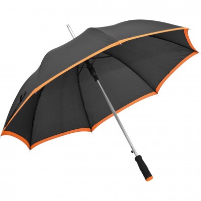 Automatik-Regenschirm Border, Schwarz/Orange Automatik-Regenschirm Border, Schwarz/Orange