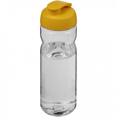 Base Tritan™ 650 ml Sportflasche mit Klappdeckel, transparent,gelb Base Tritan™ 650 ml Sportflasche mit Klappdeckel, transparent,gelb
